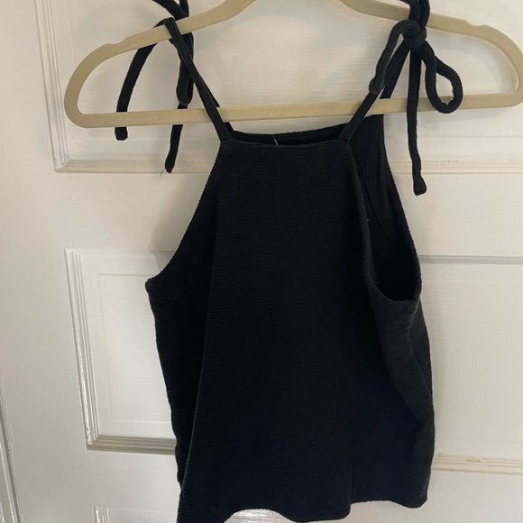 madewell thread & texture black tie strap tank - Picture 3 of 5